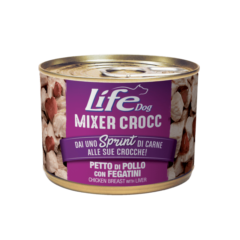 LIFEDOG MIXER CROCC PETTO DI POLLO CON FEGATINI no ombra