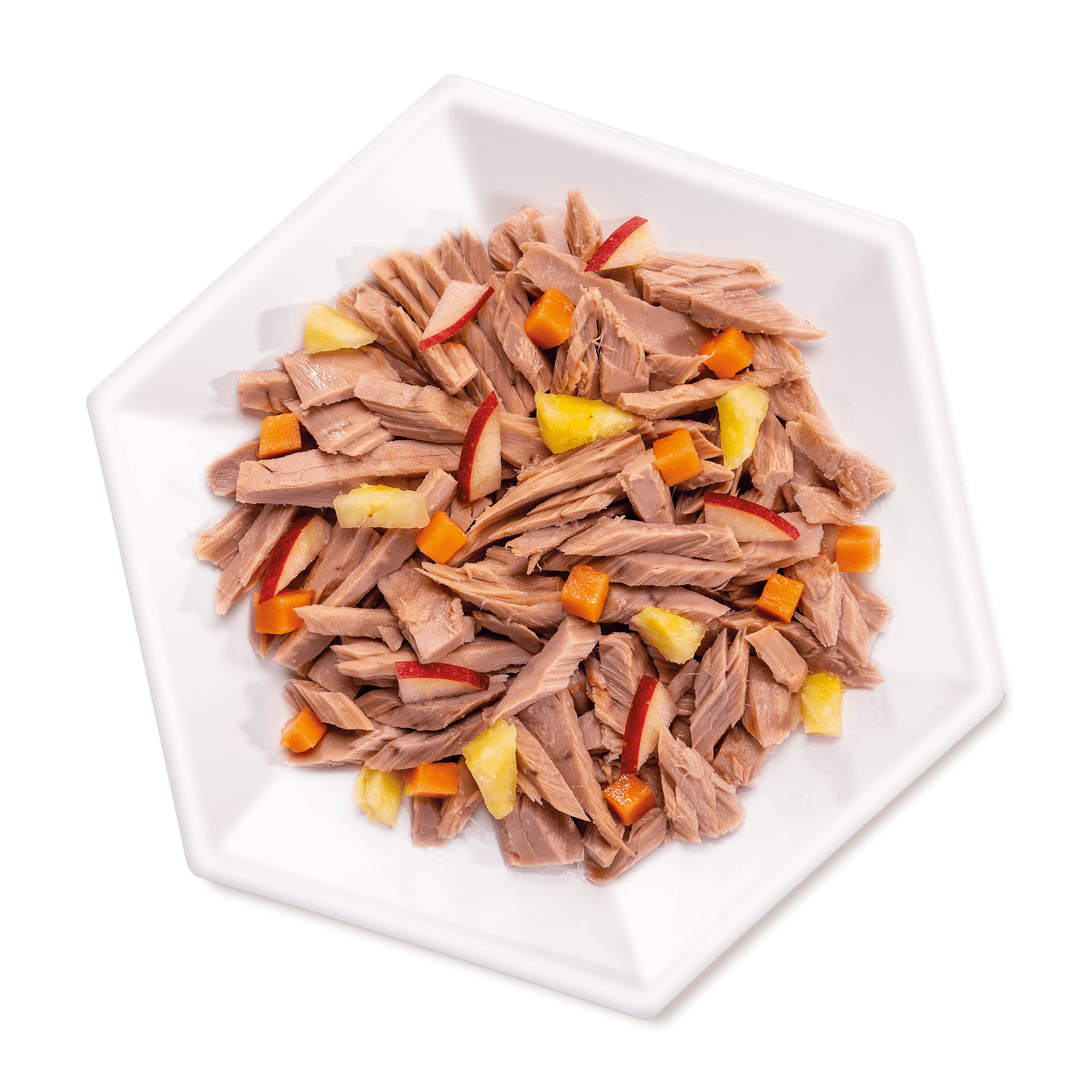 piatto tonnetto con misto frutta